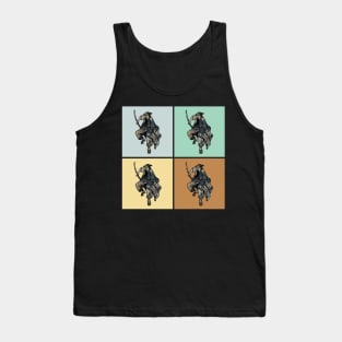 Warrior Japanese Vintage Pop Art Samurai Bushido 466 Tank Top